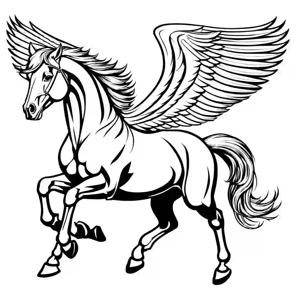 Winged Horses coloring pages